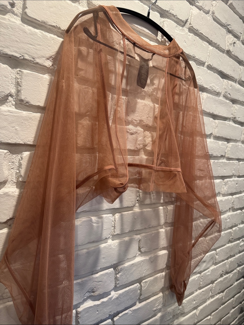 MARCELLA NYC NWOT Olympia Sheer Mesh Bolero in Dusty Pink - Picture 6 of 6